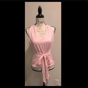 Pink etcetera tie/wrap top